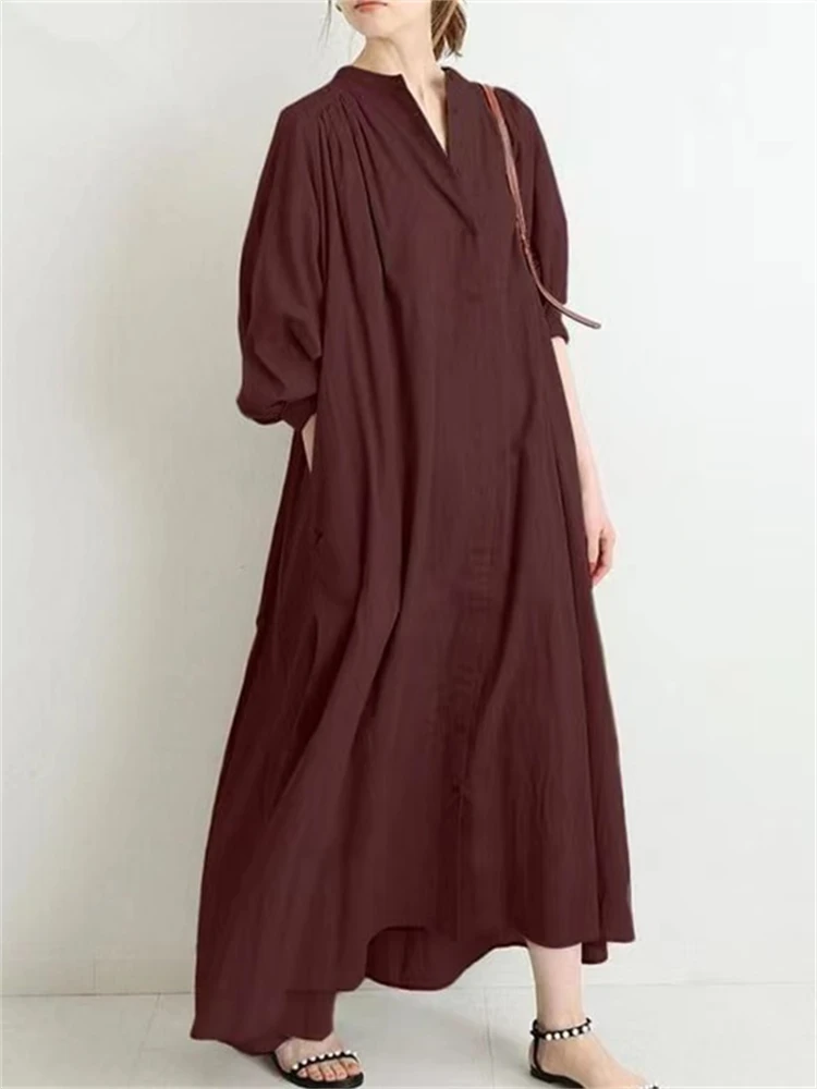 

Autumn Women Dress Shirt Dress Long Evening Female Vintage Maxi Party Oversize Beach Woman Dresses Casual Elegant Prom White