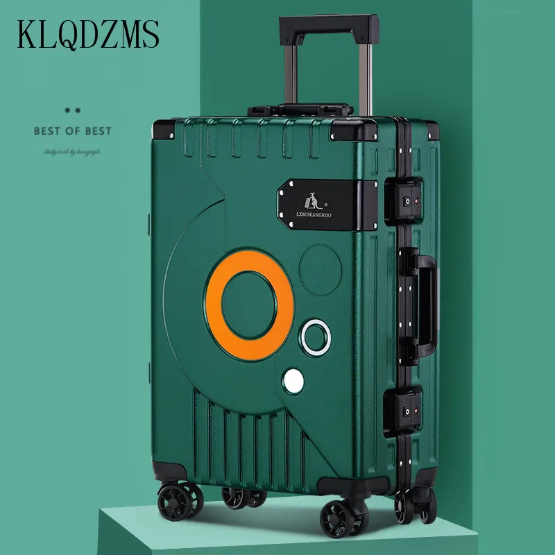 KLQDZMS 20 Inch High-quality Trolley Suitcase Boarding Box Rolling Handheld Password Case Silent Universal Wheel Luggage