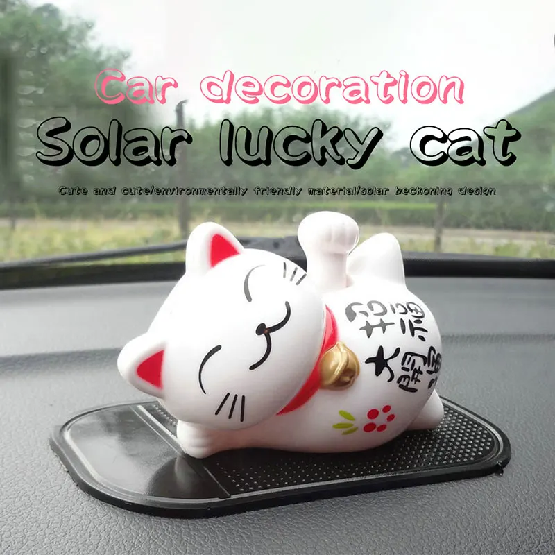 

Car Decoration Ornament Solar Creative Auto Cartoon Ornament Lucky Cat Car Interior Styling Sleeping Lazy Cat Cartoon Doll