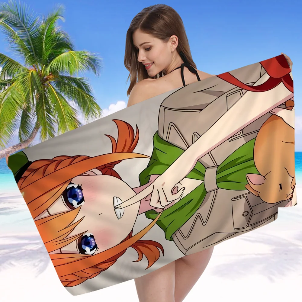 Пляжное полотенце аниме Yotsubato быстросохнущее банное из микрофибры для занятий
