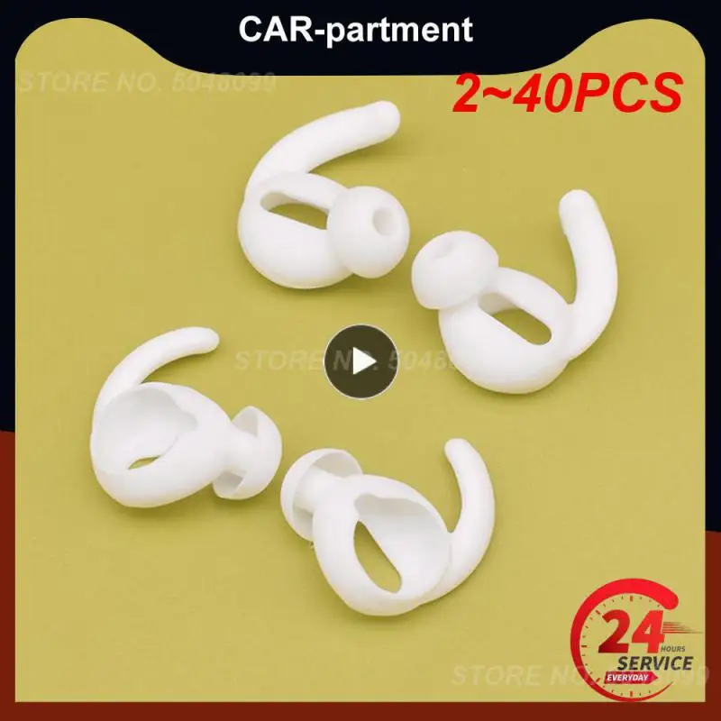 

2~40PCS Pairs Earbuds Soft Silicone Cover for Airpods Protective Sleeve In-ear Anti-slip with Earhook Tips Earphones Cap
