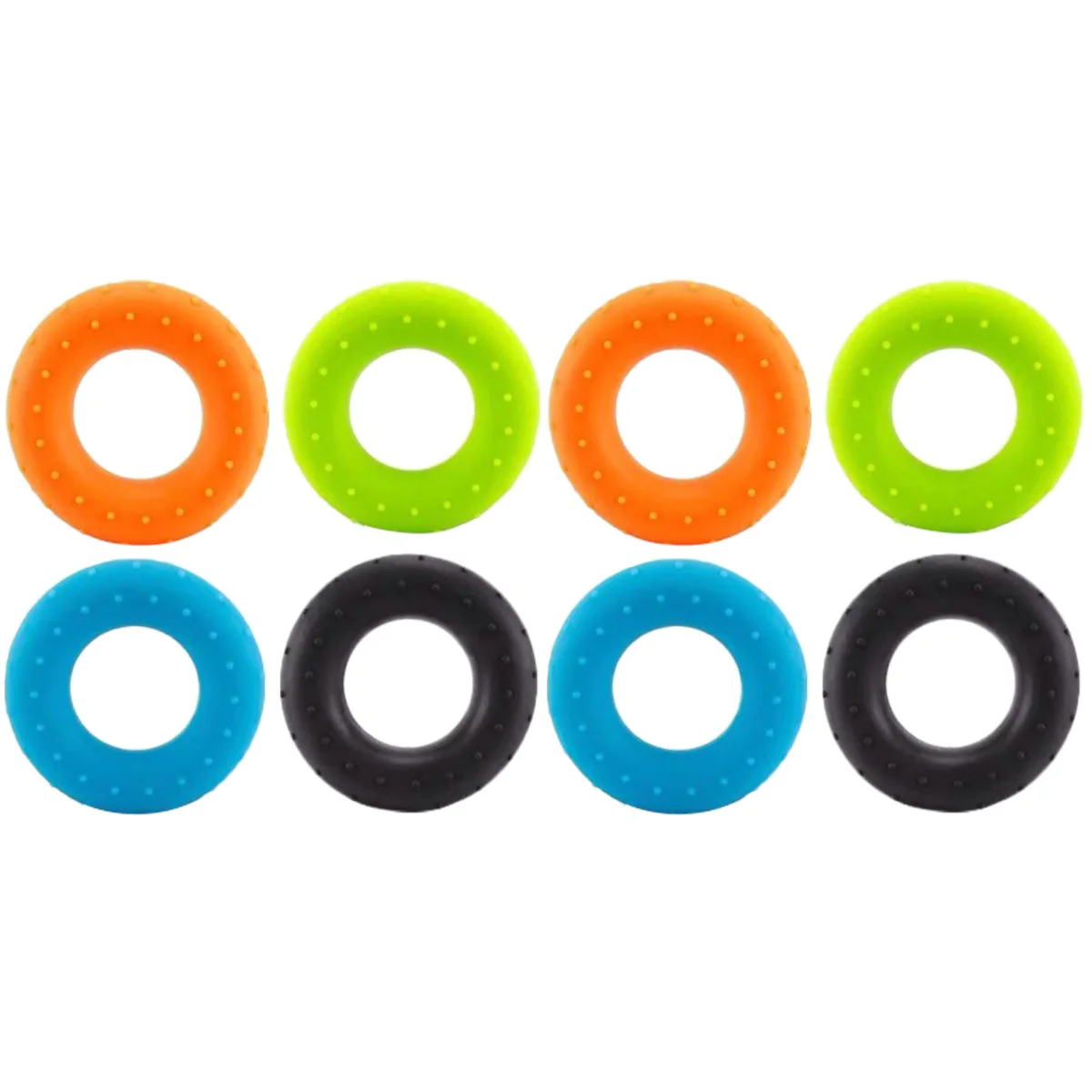 

8 Pcs Hand Grip Strengthener Hand Grip Strengthener Trainer Ring Finger Rings