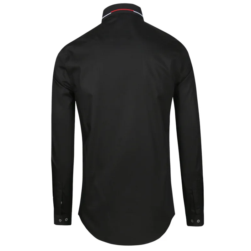 Мужская осенне-зимняя новая рубашка с длинным рукавом модная трехцветная