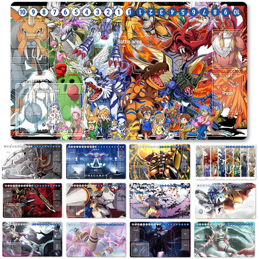 

HOT Board Game DTCG Playmat Table Mat Size 60X35 cm Mousepad Play Mats Compatible for Digimon TCG CCG RPG-1961464