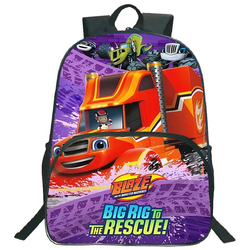 Фото Детский рюкзак Blaze And The Monster Machines, школьный рюкзак для мальчиков и девочек, студенческий рюкзак большой вместимости, дорожная сумка для книг Mochila №5
