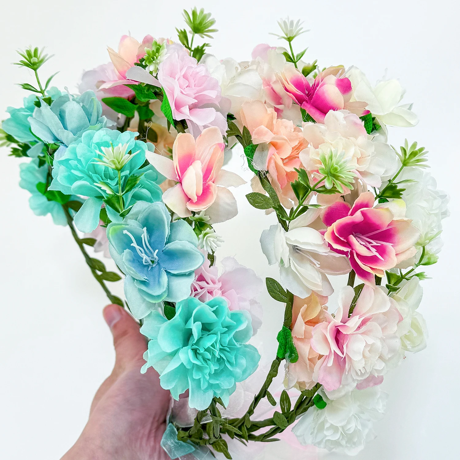 Женский элегантный цветочный венок с регулируемой лентой 1 шт.