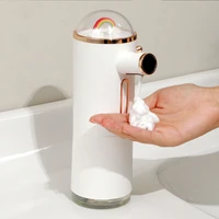 new type c automatic foam soap dispensers bathroom smart washing hand machine with white high quality abs material rainbow