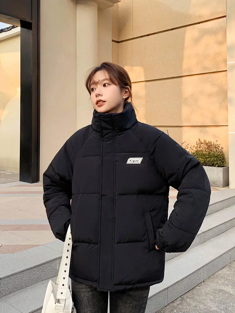 Vielleicht 2022 Cotton Padded Jacket New Stand Collar Down Winter Jacket Women Thick Warm Parkas Female Winter Coat Outerwear