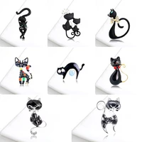 new creative design wild cat animal brooch simple and versatile dripping oil enamel pins clothing accessories for unisex