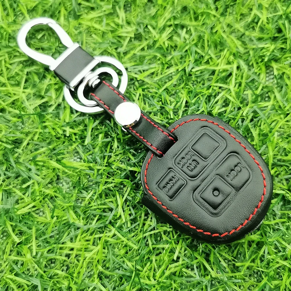 Кожаный чехол для ключей от автомобиля брелок Toyota FJ Cruiser Land 2008-2014 Yaris Echo Lexus ES GS LS IS RX