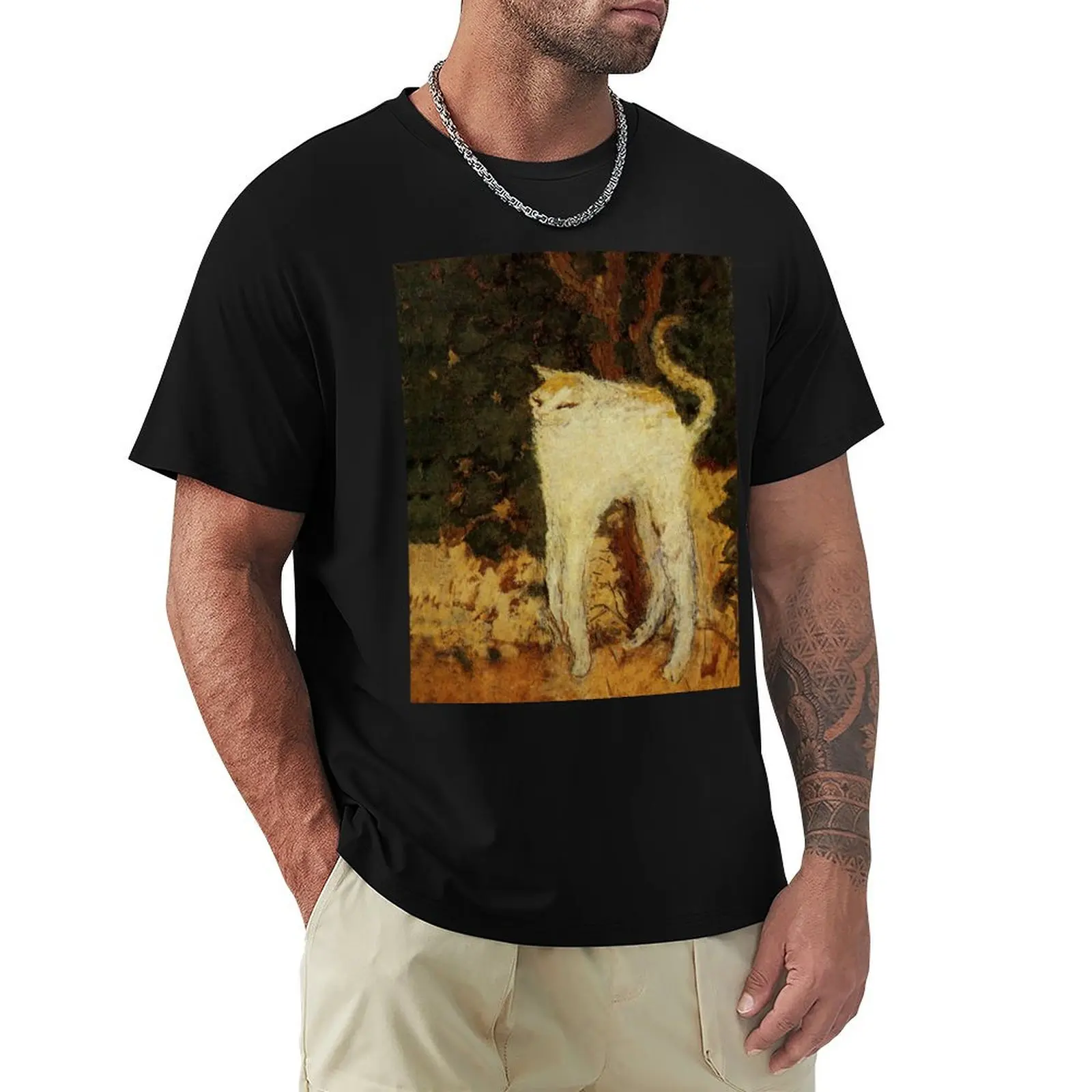 Футболка с надписью Белый Кот от Pierre Bonnard одежда из аниме дизайнерские рубашки на