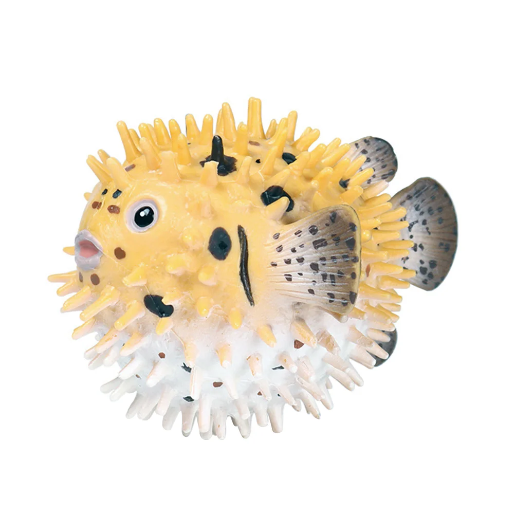 

Simulation Puffer Fish Model Ocean Animal-shaped Statue Marine Life Toy Plastic Cartoon