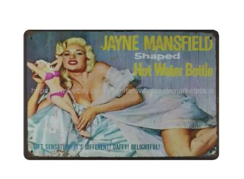 Настенные акценты 1955 Jayne Mansfield в форме горячей воды Бутылка металлический