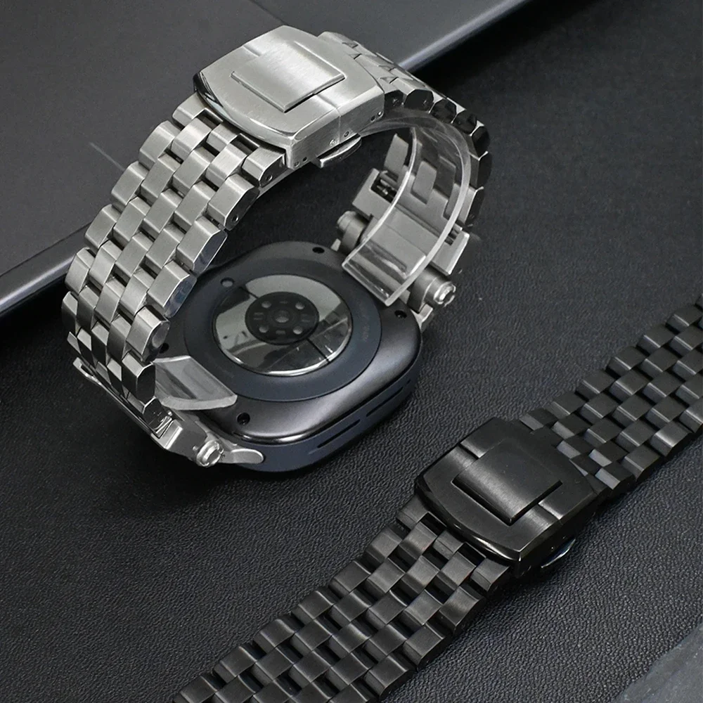 Ремешок из нержавеющей стали для Samsung Galaxy Watch Ultra 47 мм мужской звеньевой браслет