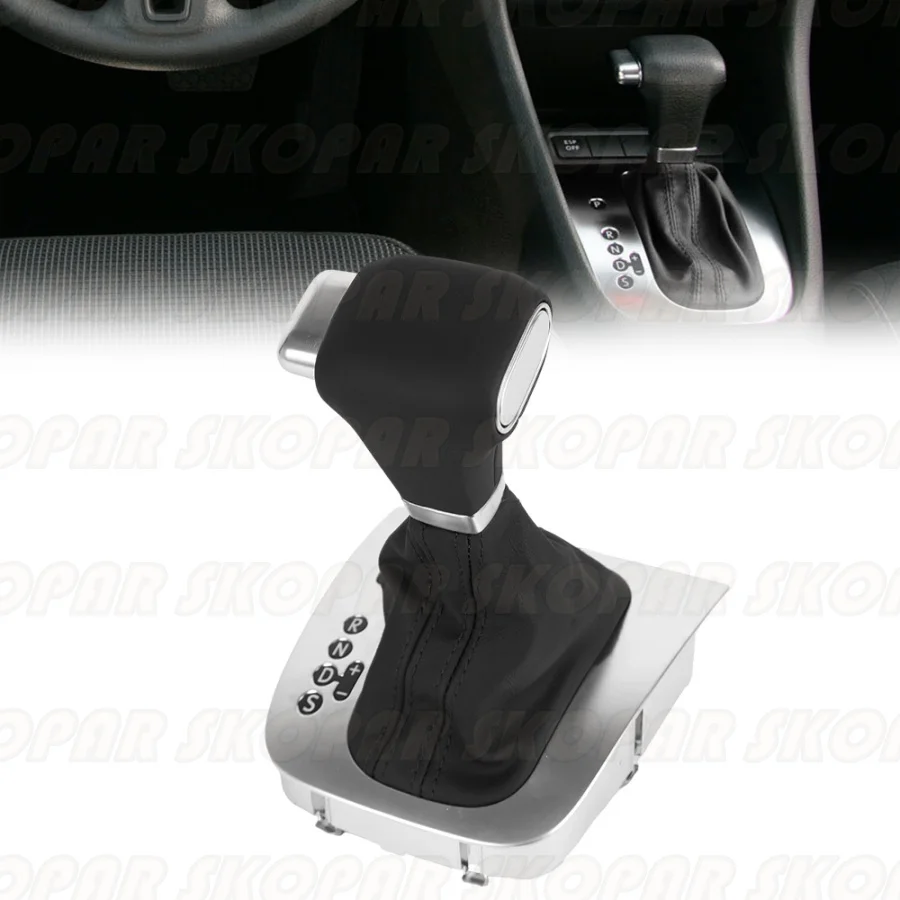 

Для VW Golf 5 MK5/Golf 6 MK6/Jetta 2006 2007 2008 2009 2010 2011 Автомобильная автоматическая ручка переключения передач из искусственной кожи 1K1713203AG