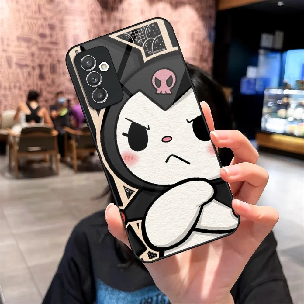 Мультяшный K-KuromiS чехол для телефона стекло Samsung Galaxy S20 S21 S22 S24 S23 Ultra Fe Plus A34 A54 A24 A52 A53