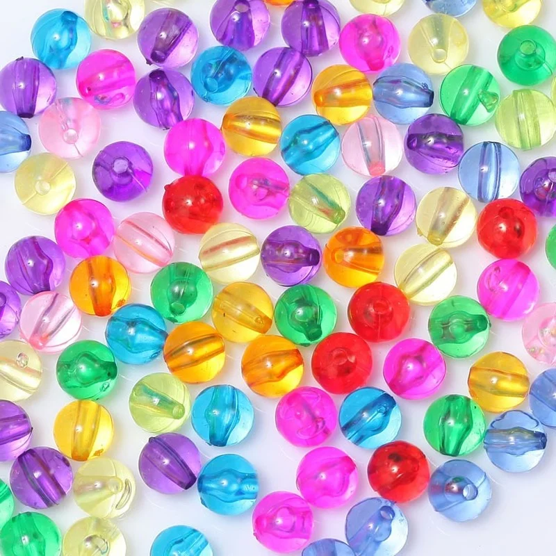 

6/8/10 Mm Glossy Round Beads Acrylic Beads for Jewelry Makingdiy Chain Curtain Handmade Beading Jewelry Beads