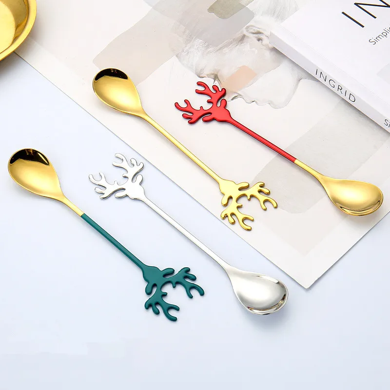 

Ложки на рождественскую елку, рождественские украшения для домашнего стола, рождественские подарки 2022