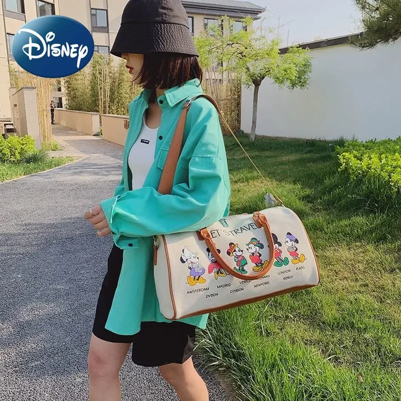 Disney Mickey Mouse Travel Duffle Bag for Women Unisex Cute Large Capacity Crossbody Handbag for Business Travel Gym