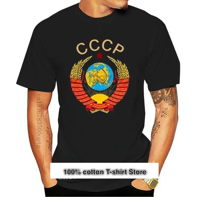 

Camiseta divertida para hombre, camisa con diseño Vintage, emblema del estado raro, URSS, Unión soviético, novedad