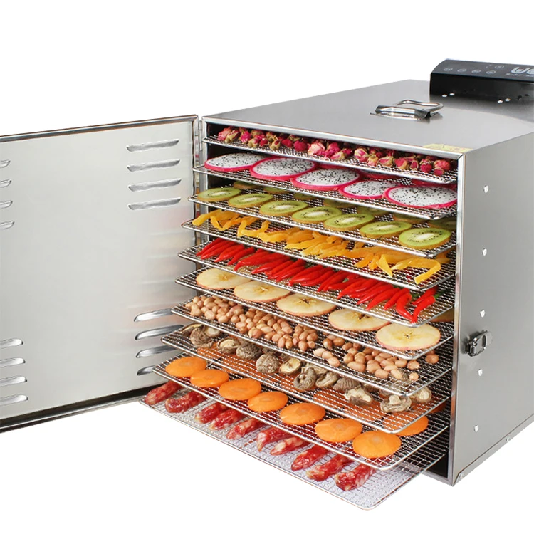 

10 Trays Mini Household Stainless Steel Carrot Strawberry Beef Jerky Food Dehydrator for Home