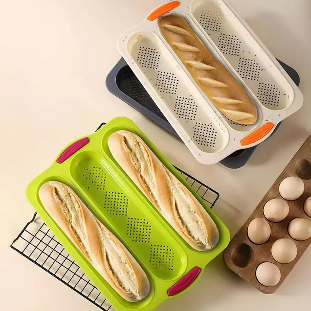 

Baking Mold Durable Vent Hole Design 3-Colors Safe Convenient Loaf Mould for Household