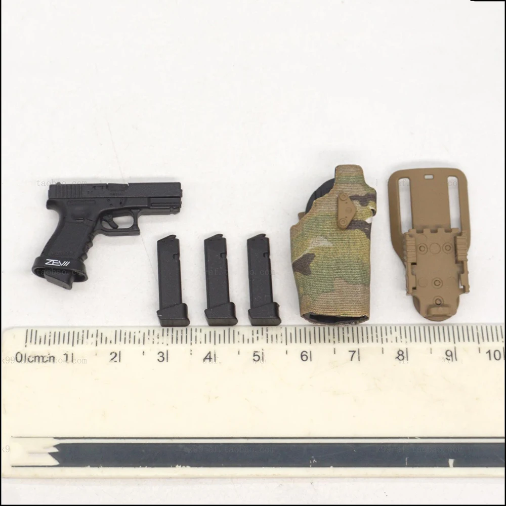 

1/6 EASY&SIMPLE ES 26040S Special Mission Unit Quick Response Force War Pistol G19 Gun With Holster Can't Be Fired For Doll