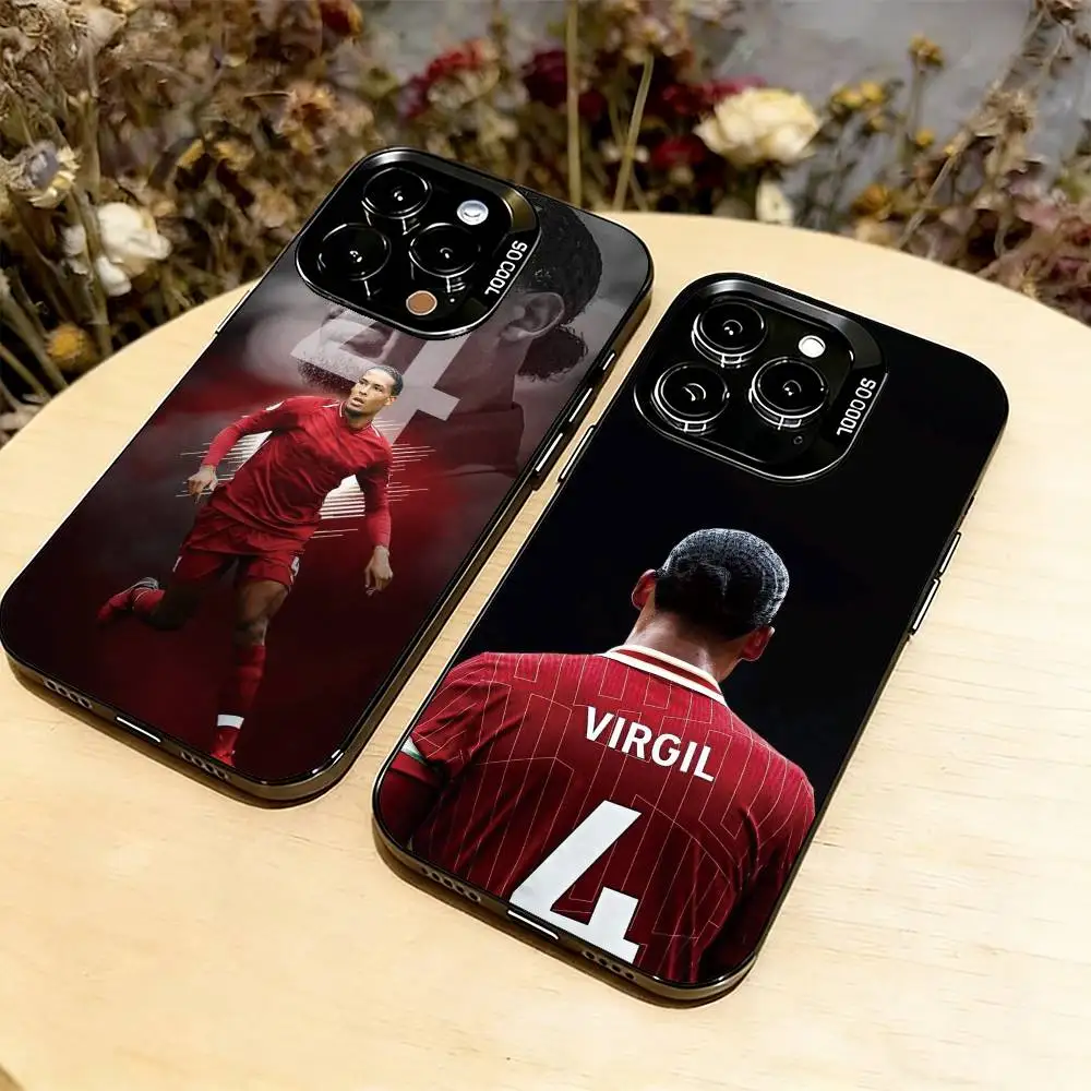 Фото Чехол для телефона FOOTBALL V-Virgil van D-Dijk для iPhone 17, 16, 15, 14, 13, 12, 11 Plus, Pro Max, XS, цветной серебристый чехол-накладка №1