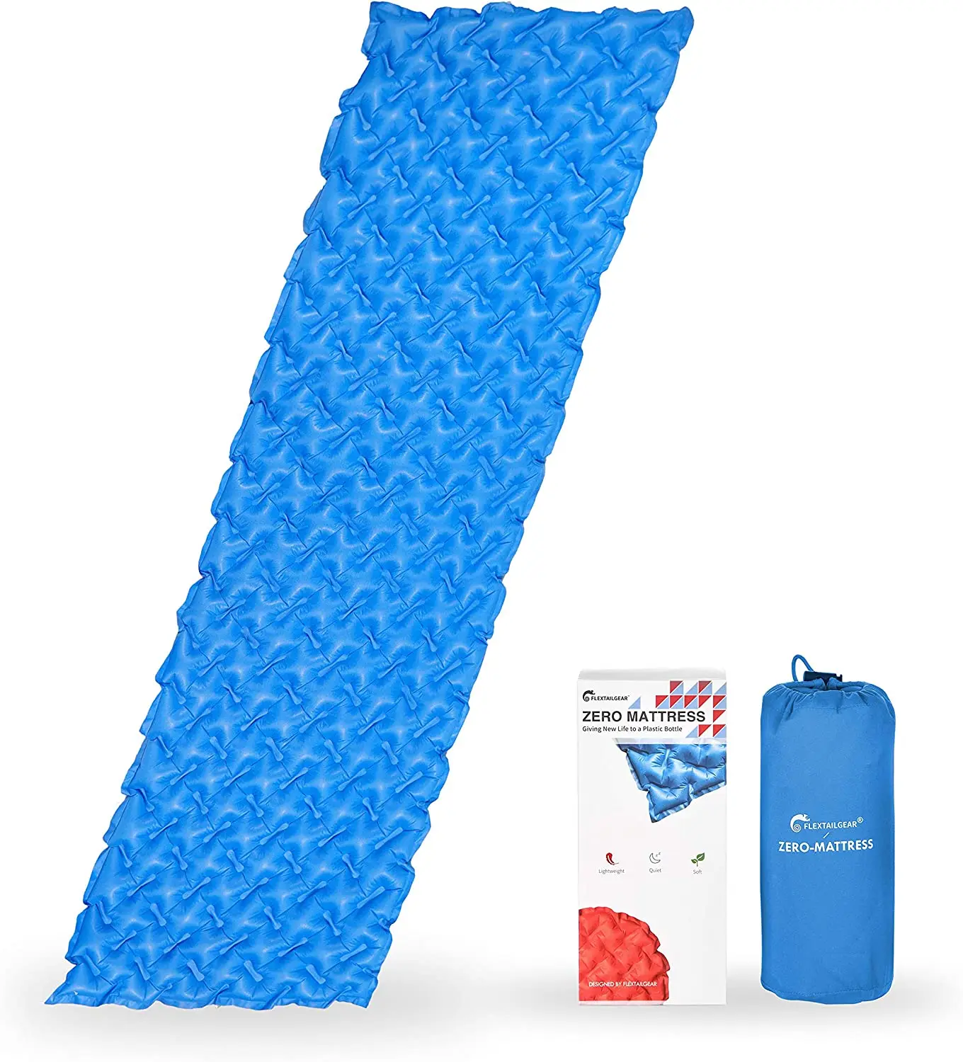 

Flextailgear Outdoor Sleeping Pad Camping Inflatable Mattress Travel Mat Folding Bed Ultralight Air Cushion Hiking Trekking