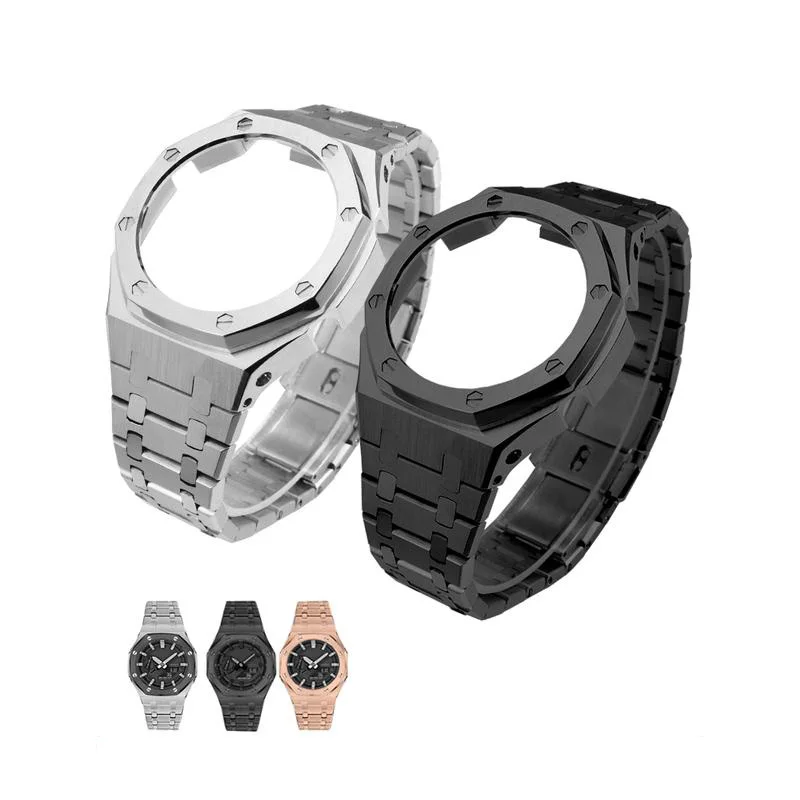 

Качественный корпус часов из тонкой стали подходит для AP G-Shock GA-2100 / 2110 модифицированный металлический ремешок для часов корпус для часов из ...