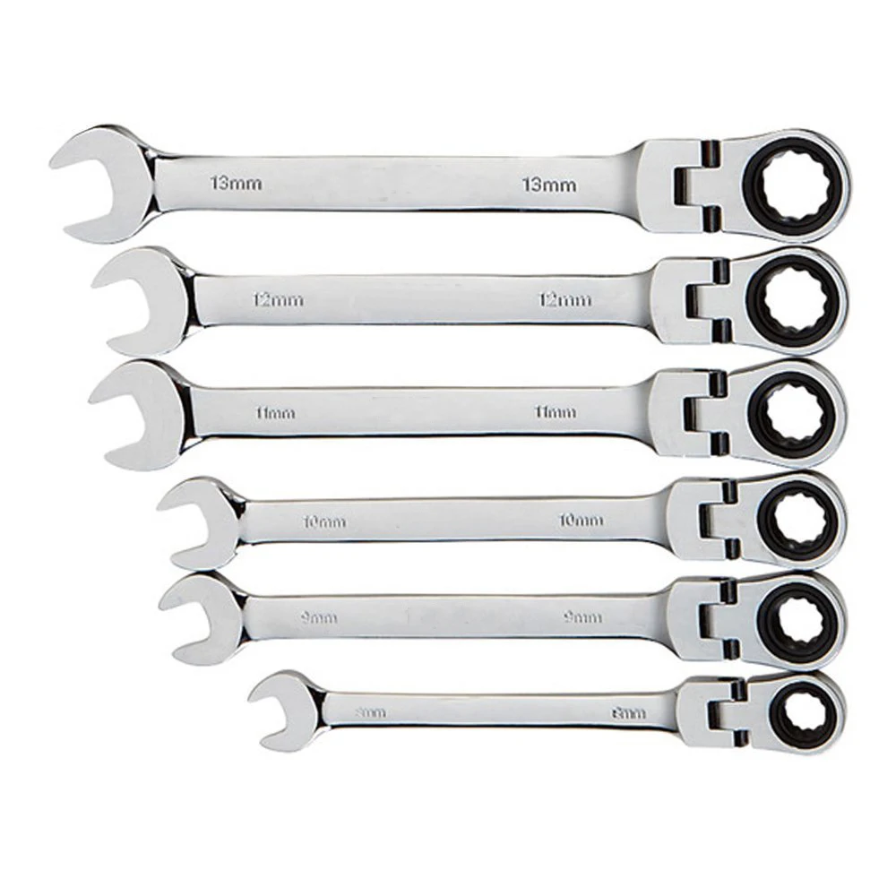 

6-24mm Double Head Ratchet Wrench Chrome Vanadium Steel Flex-Head Torque Spanners Combination Wrench Car Home Repair Hand Tool