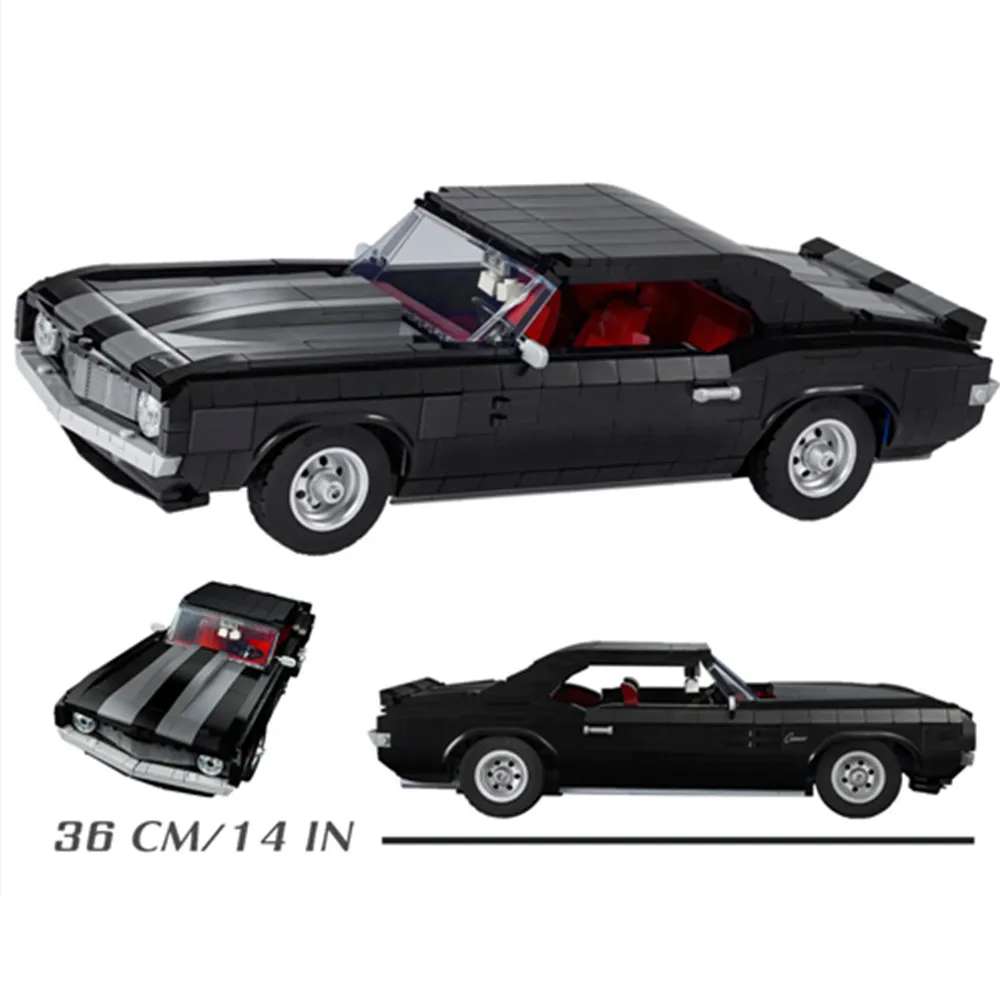 

1456PCS Classic Muscle Car Technical Compatible 10304 Chevroleted Camaroes Z28 Model Buiding Block City Vehicle Bricks Kit Toys
