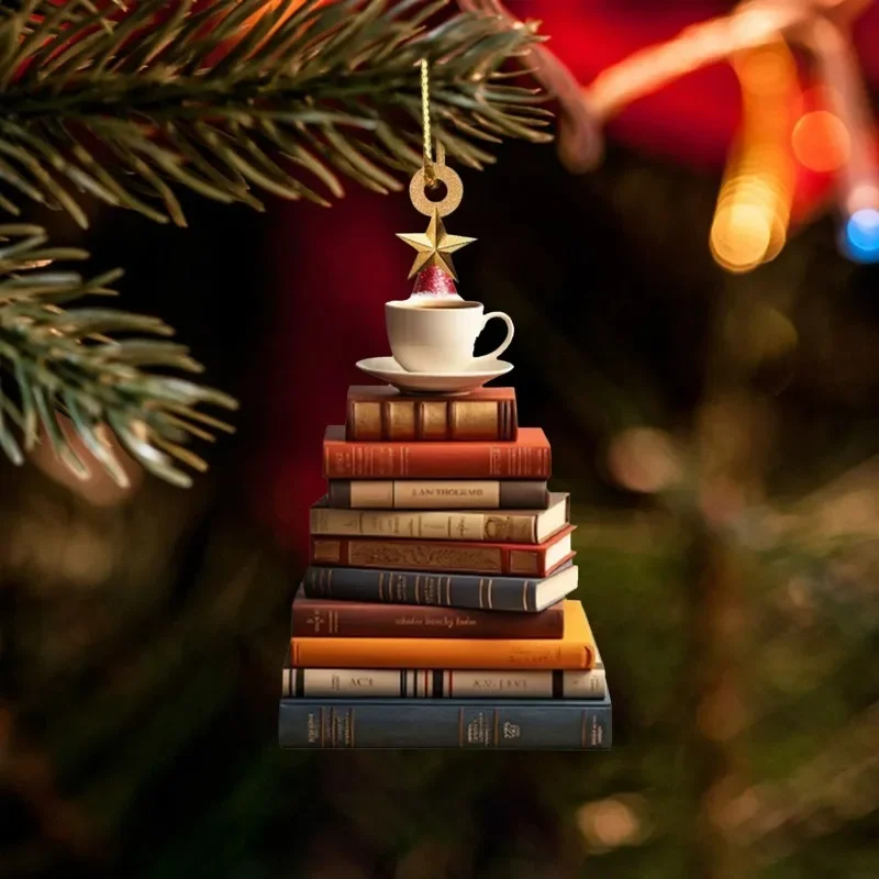 Украшение рождественской елки подвеска книги сложенные украшения подвесные