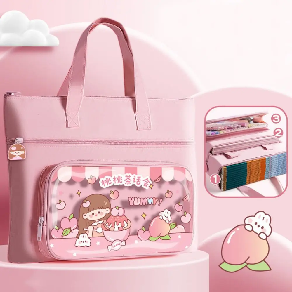 Kawaii Capybara Tote школьная сумка мультфильм ручная учебная с капибарой холст ручкой a4