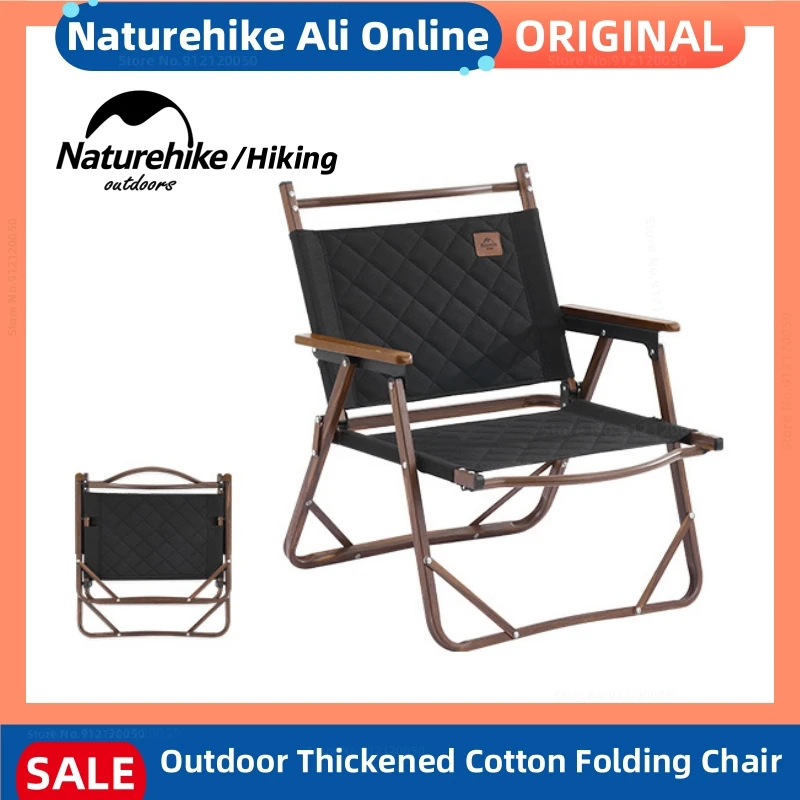 Naturehike Fishing Chair Outdoor Folding Chair Wear Resistant Thicked Cotton Camping Chair Picnic Portable Comfort Leisure Chair