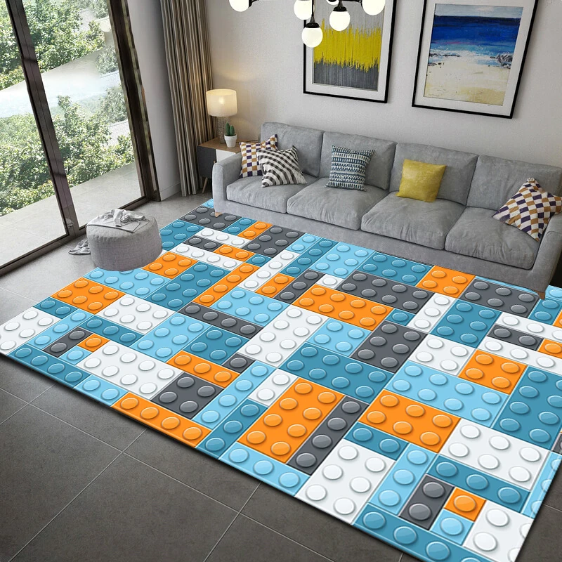 

Colorful Block Geometric Printed Carpet Rug for Living Room Bedroom Decor Large Area Rugs Floor Carpets for Parlor Mat Tapetes