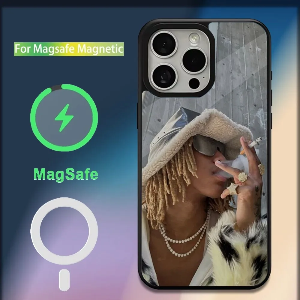 Rapper R-Rich Amiri Phone Case For iPhone 16 15 14 13 12 11 Plus Pro Max Mini Magsafe Magnetic Wireless Charging