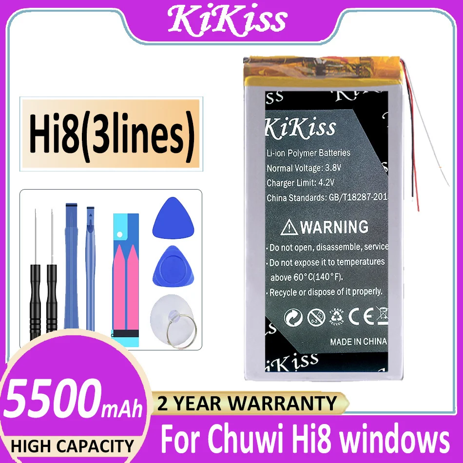 

Original KiKiss Powerful Battery Hi8 (3lines) 5500mAh for 8" Chuwi Hi 8 windows Tablet 3263156 3565158 Bateria