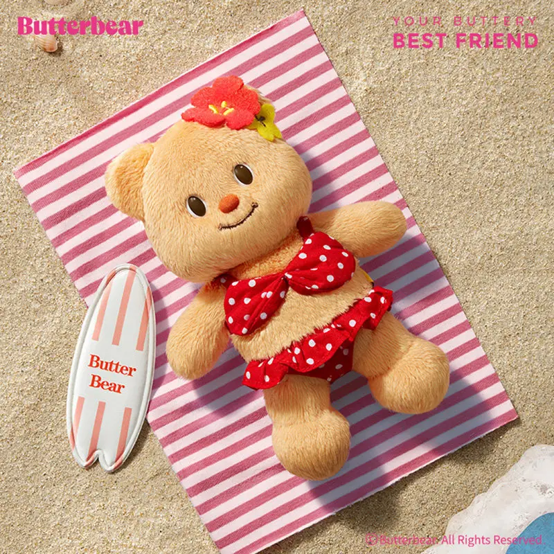 Фото В наличии: Оригинальный плюшевый мишка Butter Teddy Bear из серии OOTD, милый виниловый плюшевый сюрприз-бокс, кукла-подвеска для сумки, модный подарок на день рождения для девочки №4