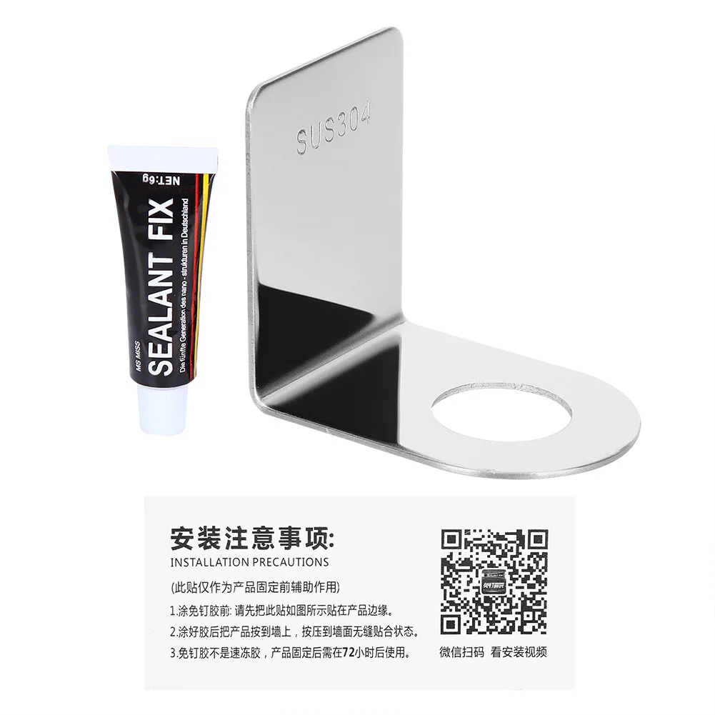 

Multifunction 304 Stainless Steel Wall Mounted Soap Bottle Rack Holder Bathroom Kitchen Supply