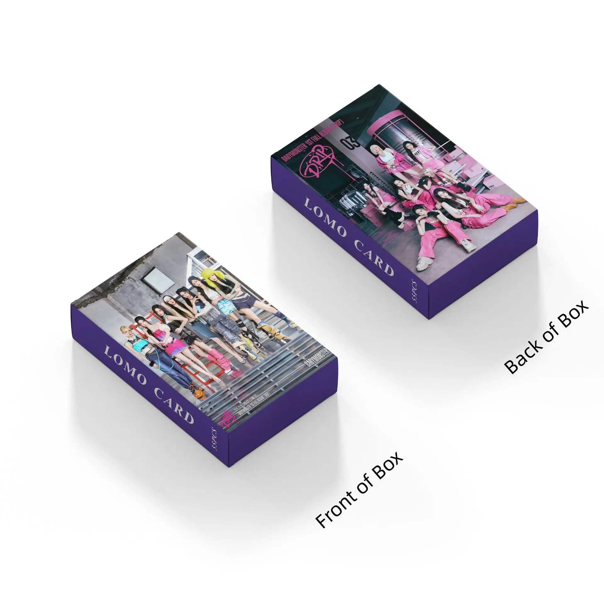 55 шт./компл. Kpop BABYMONSTER новая Ablum DRIP Lomo Card RUKA RORA PHARITA HARAM AHYEON фотокарта открытки для