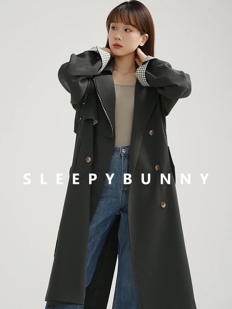 

Женская ветровка в клетку в стиле пэчворк премиум-класса, новинка 2023, Женское пальто, корейская мода, высококачественная одежда, пальто