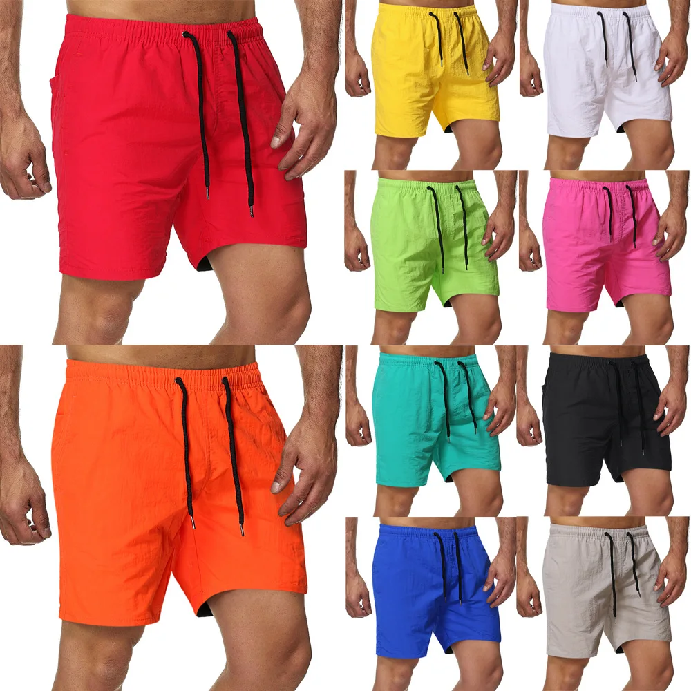 Summer Men Casual Beach Short Colorful Pockets 10 Colors Waterproof Sport Quick Drying Pants Daily Outdoor Streetwear Home Wear