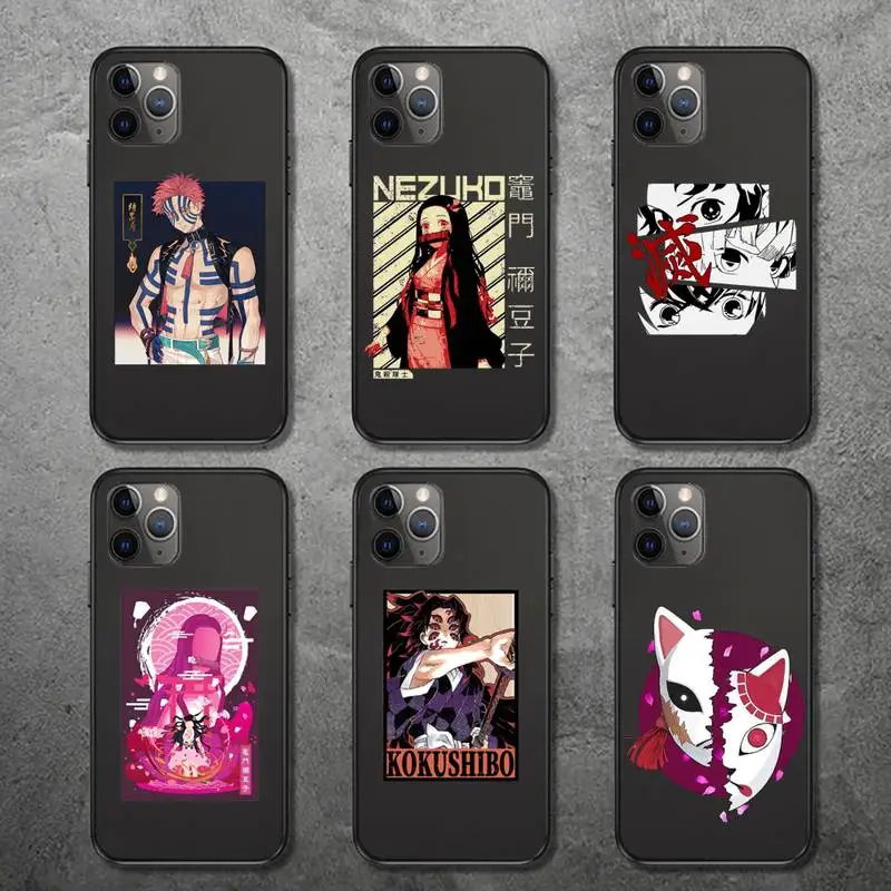 

Demon Slayer Phone Case for iPhone 13 12 11 mini pro XS MAX 8 7 6 6S Plus X 5S SE 2020 XR