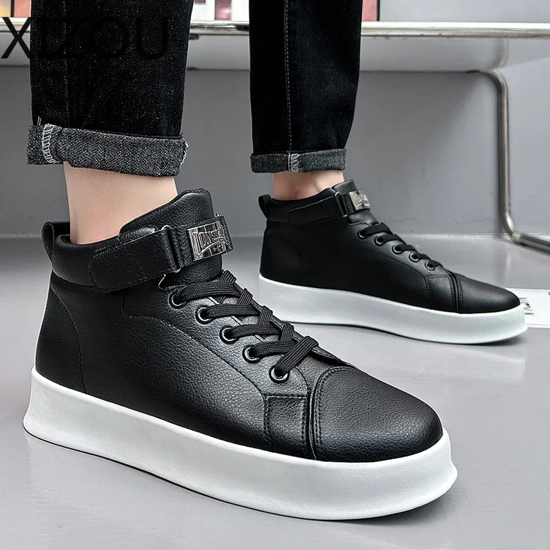 Мужская повседневная обувь Кроссовки для мужчин Высокие кеды спортивная на