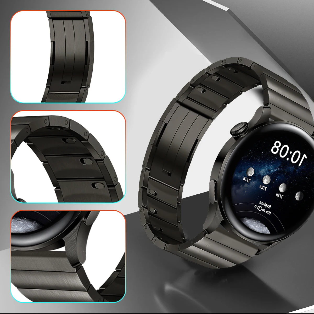Фото Роскошный металлический ремешок с быстрым звеном 22 мм для Huawei Watch GT5 GT4Pro 3Pro Браслет из нержавеющей стали 46 мм для Huawei GT 5 Pro 46 мм №5