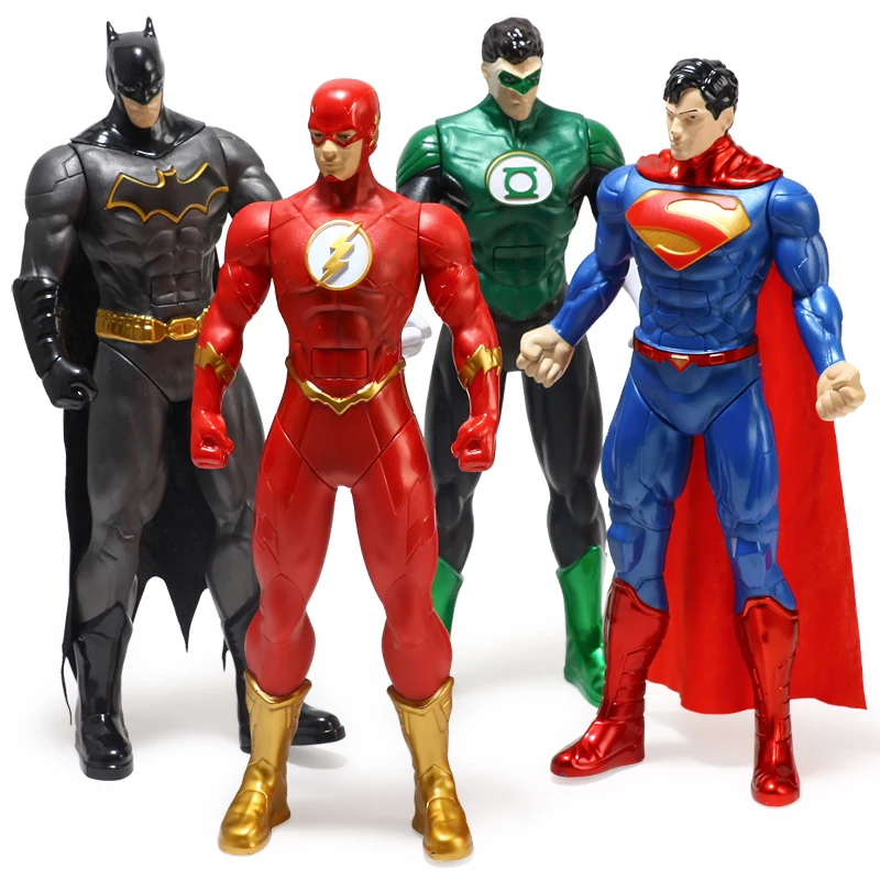 Экшн-фигурка DC Лига Справедливости Бэтмен Супермен Зеленый Фонарь вспышка звук светильник Модель игрушки детские подарки