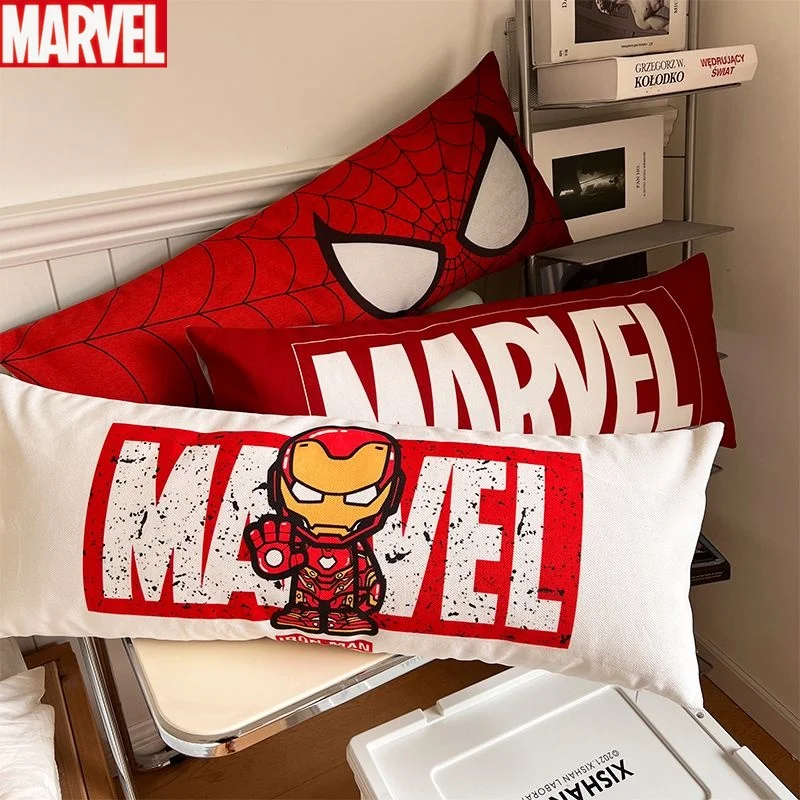 

Длинная плюшевая подушка Marvel Человек-паук, милая детская мягкая Набивная игрушка, Мультяшные игрушки для дома и офиса, подарки на день рождения