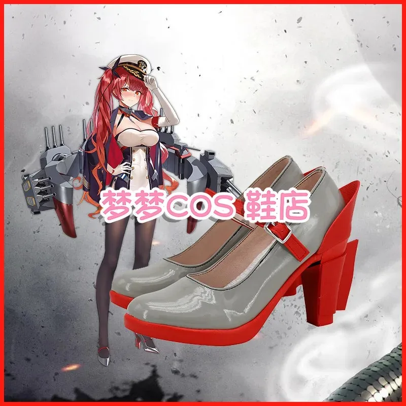 Фото Azur Lane USS Honolulu Обувь для косплея Сапоги на высоком каблуке на заказ Любой размер для унисекс №3