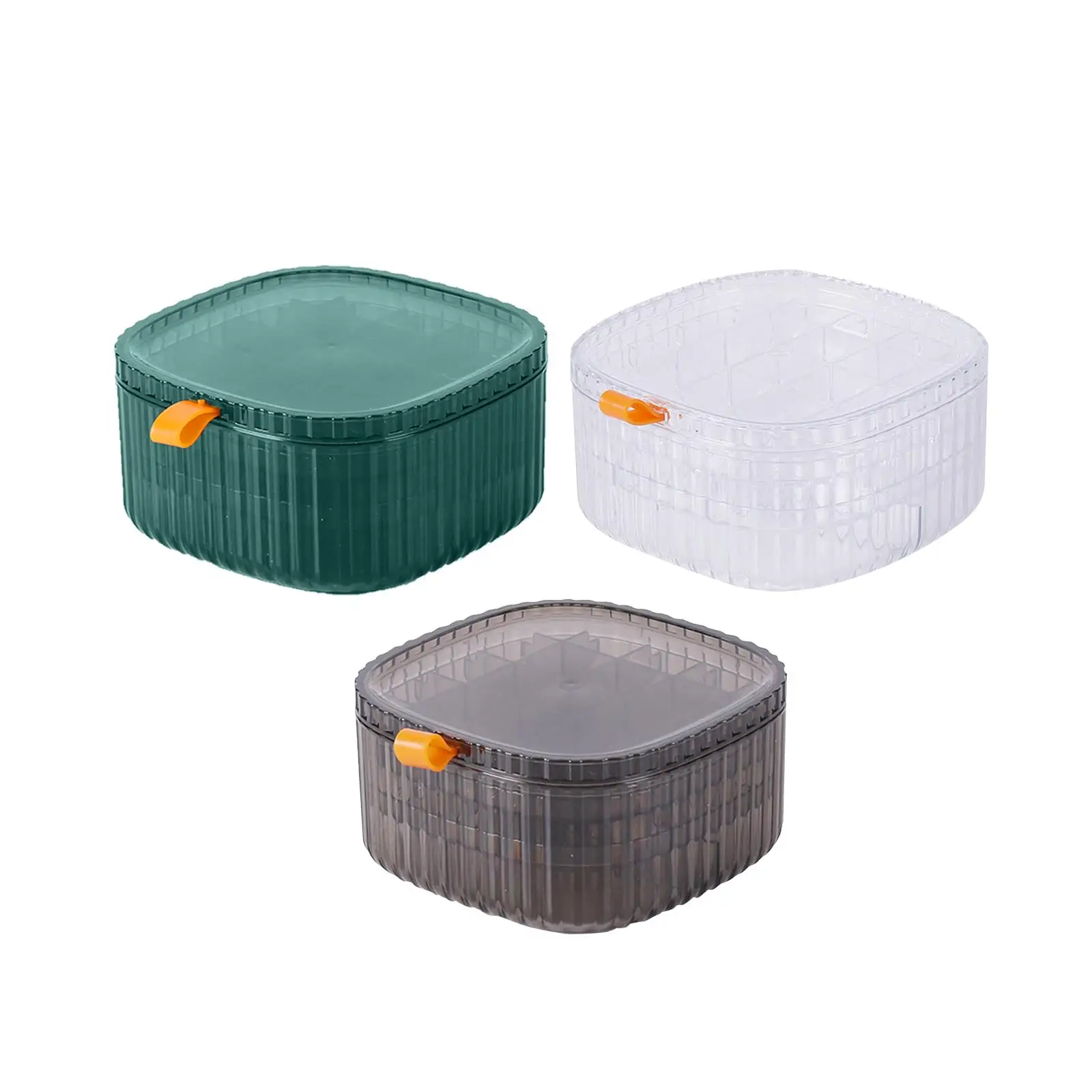 

Jewelry Storage Box Stackable Jewelry Case Portable Gift Clear Earring Holder for Earrings Watch Women Vanity Countertop Travel